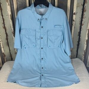 RedHead Men's Light Blue Casual Button Down Shirt